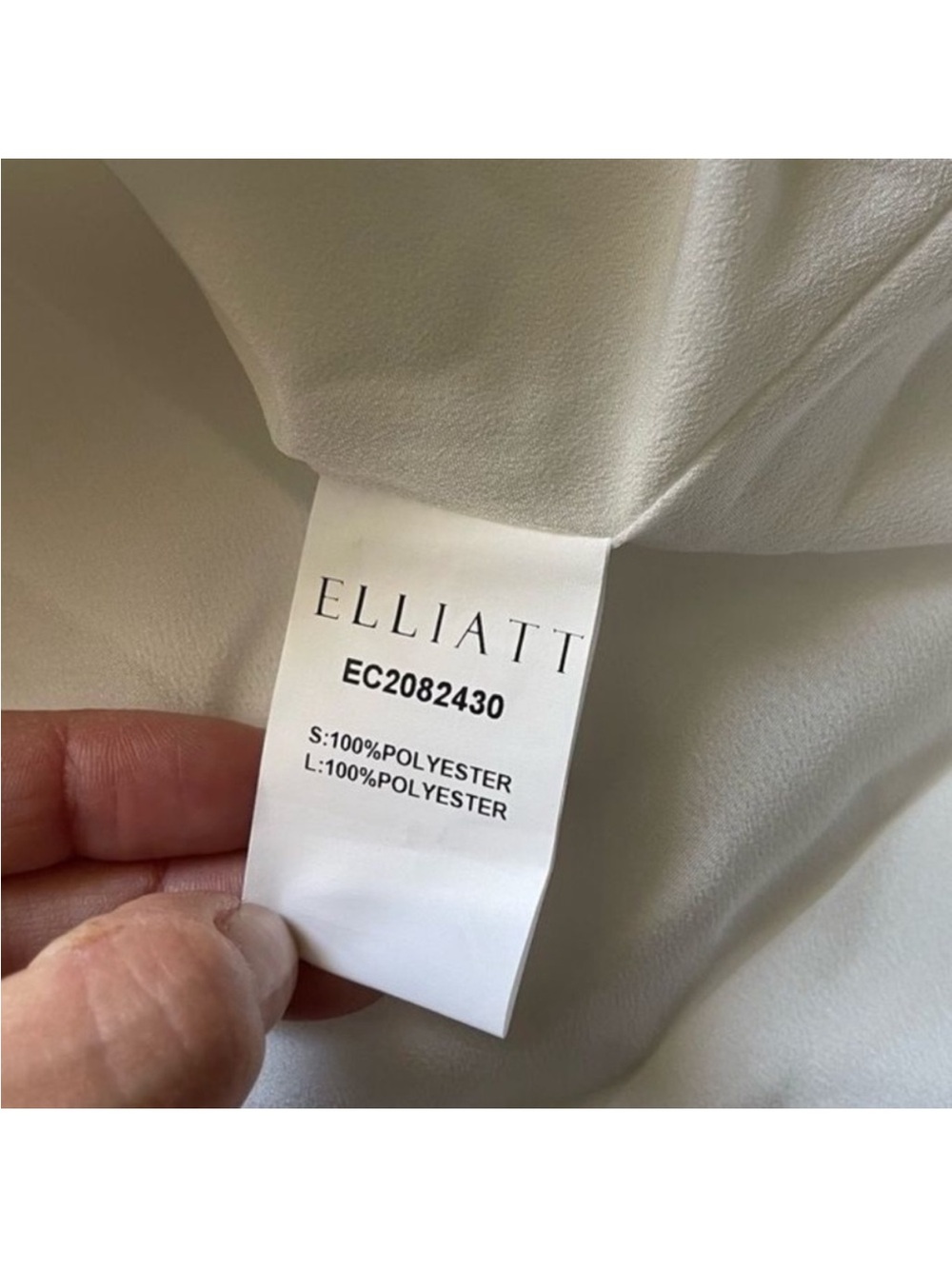 Elliatt Amelie Square Neck Cocktail Mini Dress White L - Picture 7 of 11